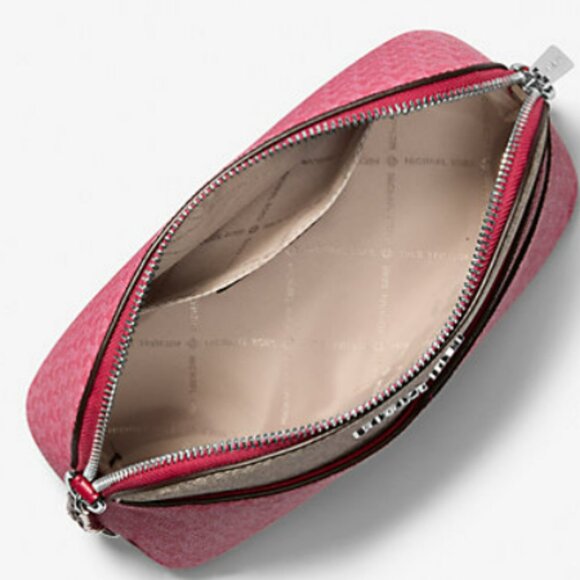 NWT Michael Kors Jet Set Travel Color-Block Logo Crossbody Bag - Picture 4 of 4